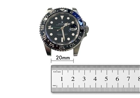 rolex gmt master band width|rolex watch measurements.